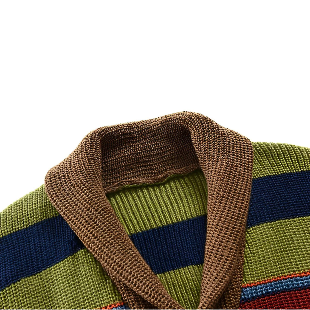 Ejay – Retro Bold Striped Cardigan