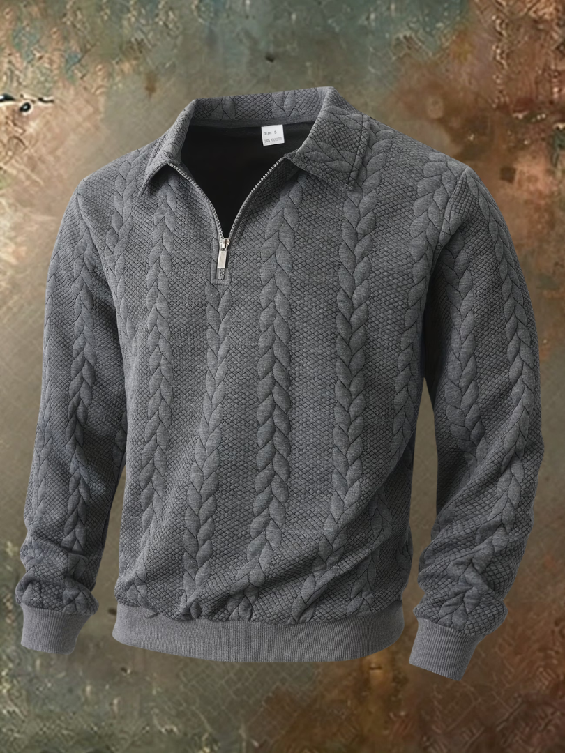 Craig – Cable Knit Half-Zip Sweater
