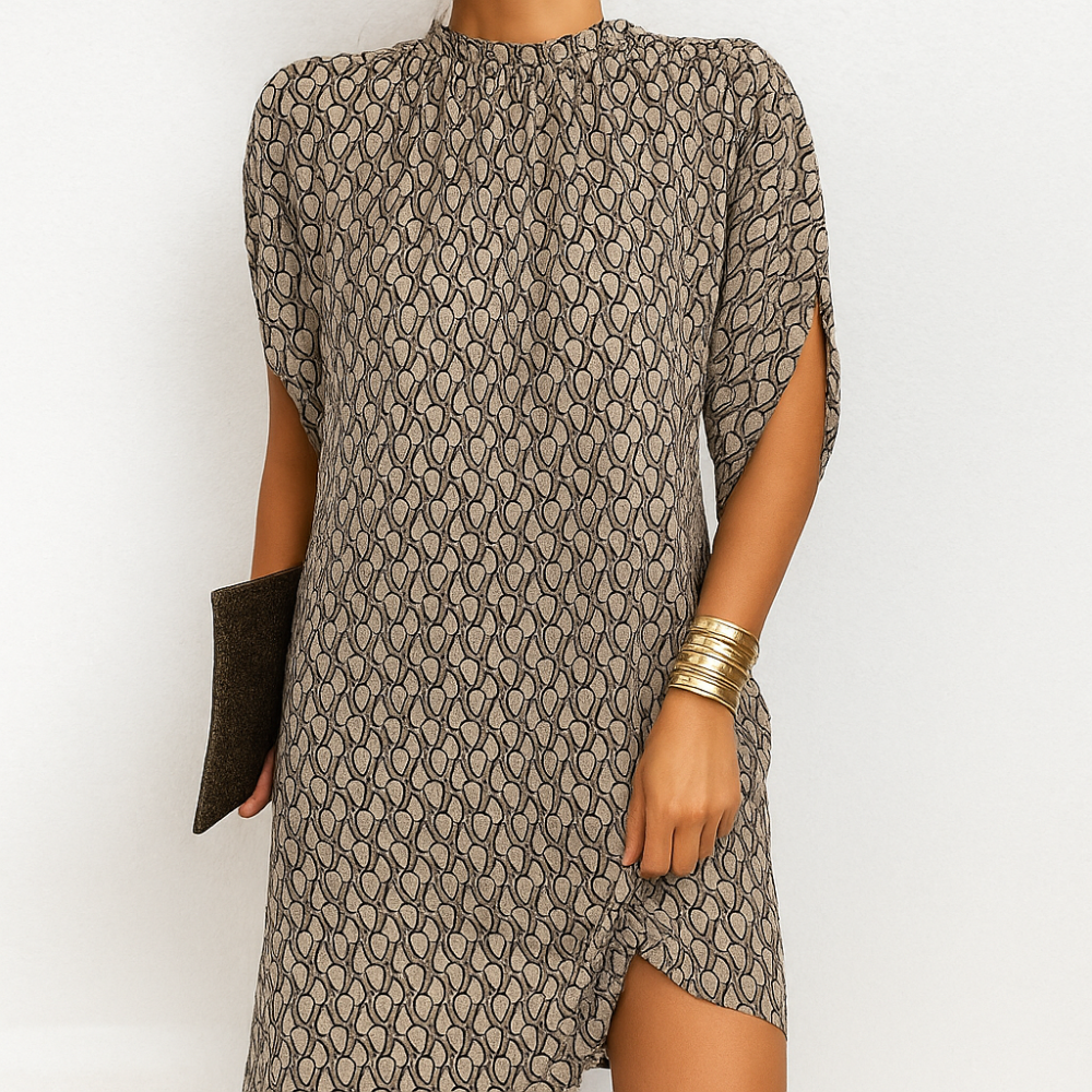 Elira – Elegant Shoulder-Slit Dress for Summer Evenings