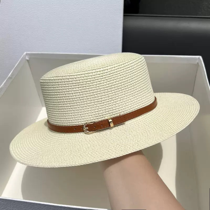 Audrey - Straw Wide Brim Top Hat