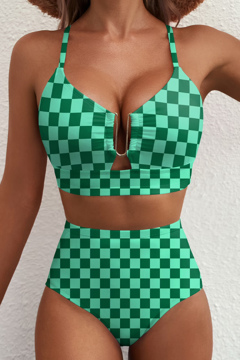 Margie - Floral High Waist Tummy Control Bikini Set