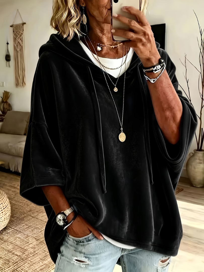 Giania - Velvet Oversized Summer Hoodie