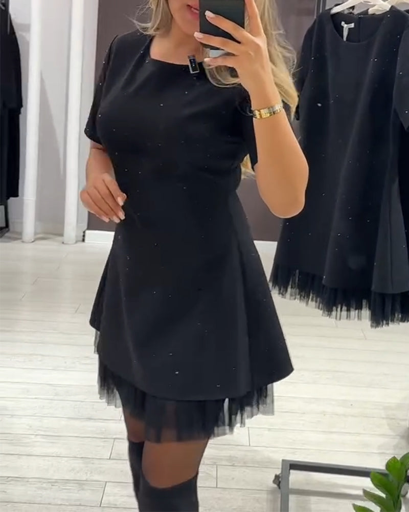 Cassie - A-Line Patchwork Dress