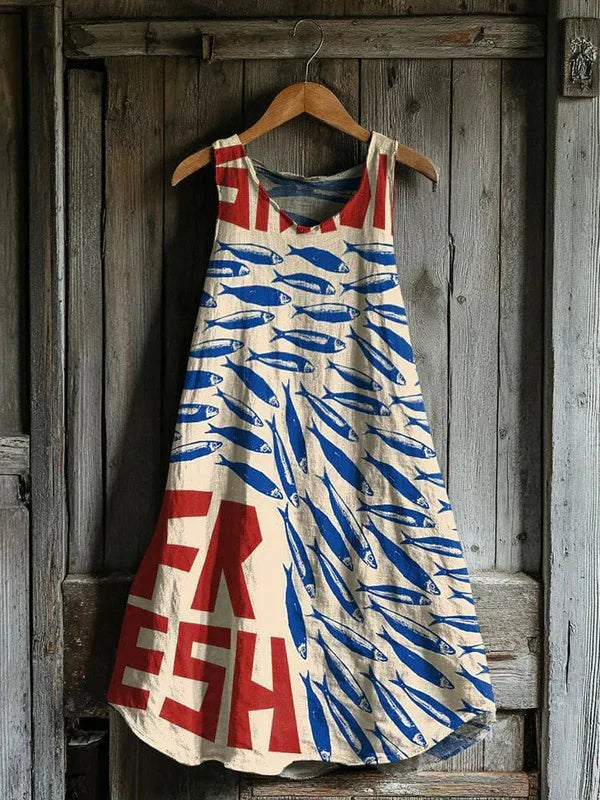 Braelyn – Dress with Sardine Print