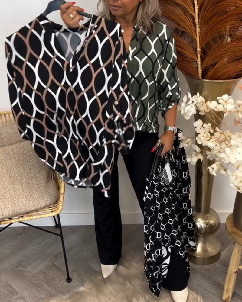 Alisha - Graphic Print Blouse