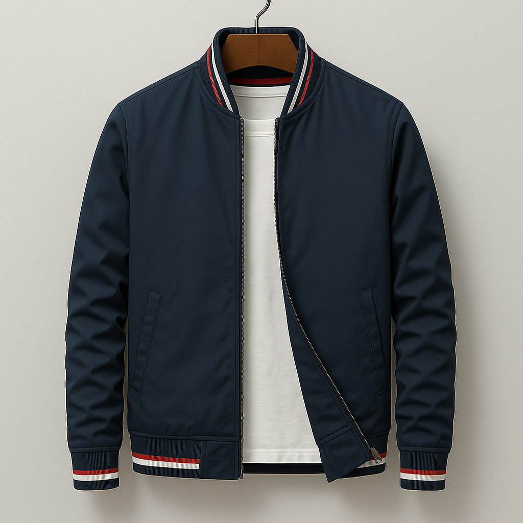 Elliot – Striped Bomber Jacket for Effortless Everyday Style