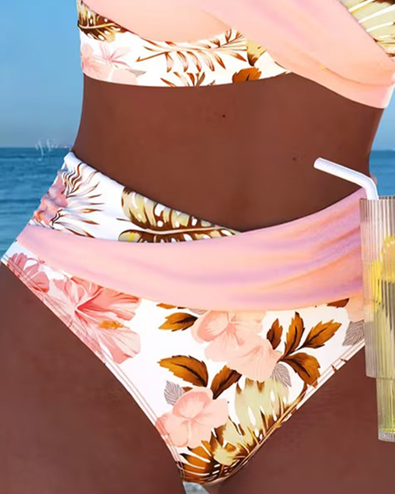 Levy - Floral Contrast Bikini Set