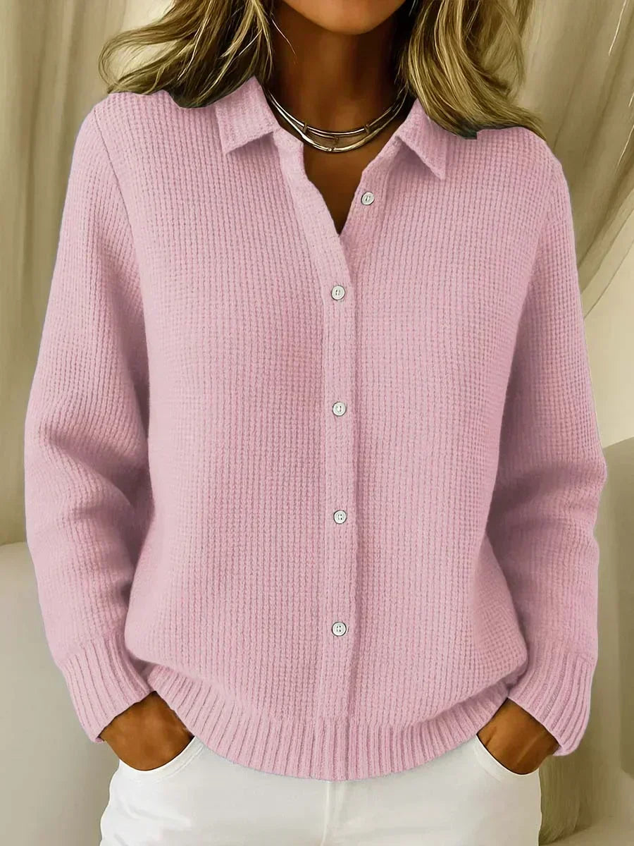 Alondra – Textured Button-Up Knit Cardigan