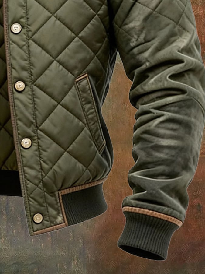 Jordan - Quilted Jacket with Leather Details