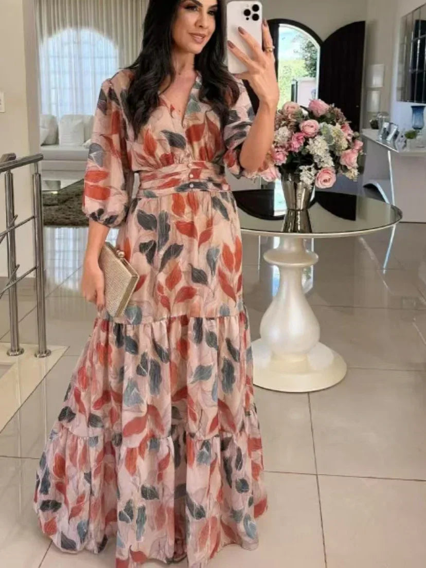 Amanda – Flowing Floral Dress for Effortless Elegance