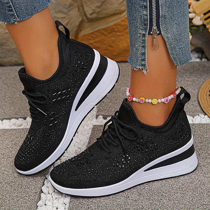 Yara – Lightweight Orthopedic Sneakers with Sparkle Accents
