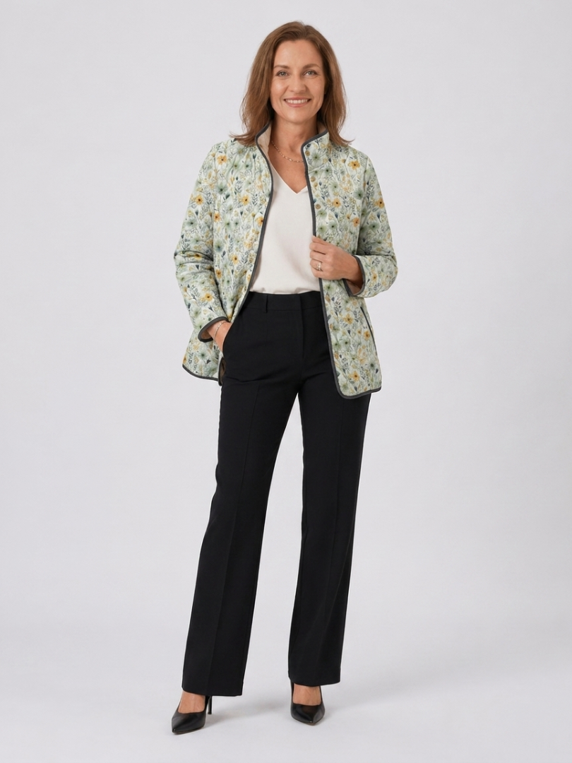 Zaria – Quilted Countryside Floral Jacket