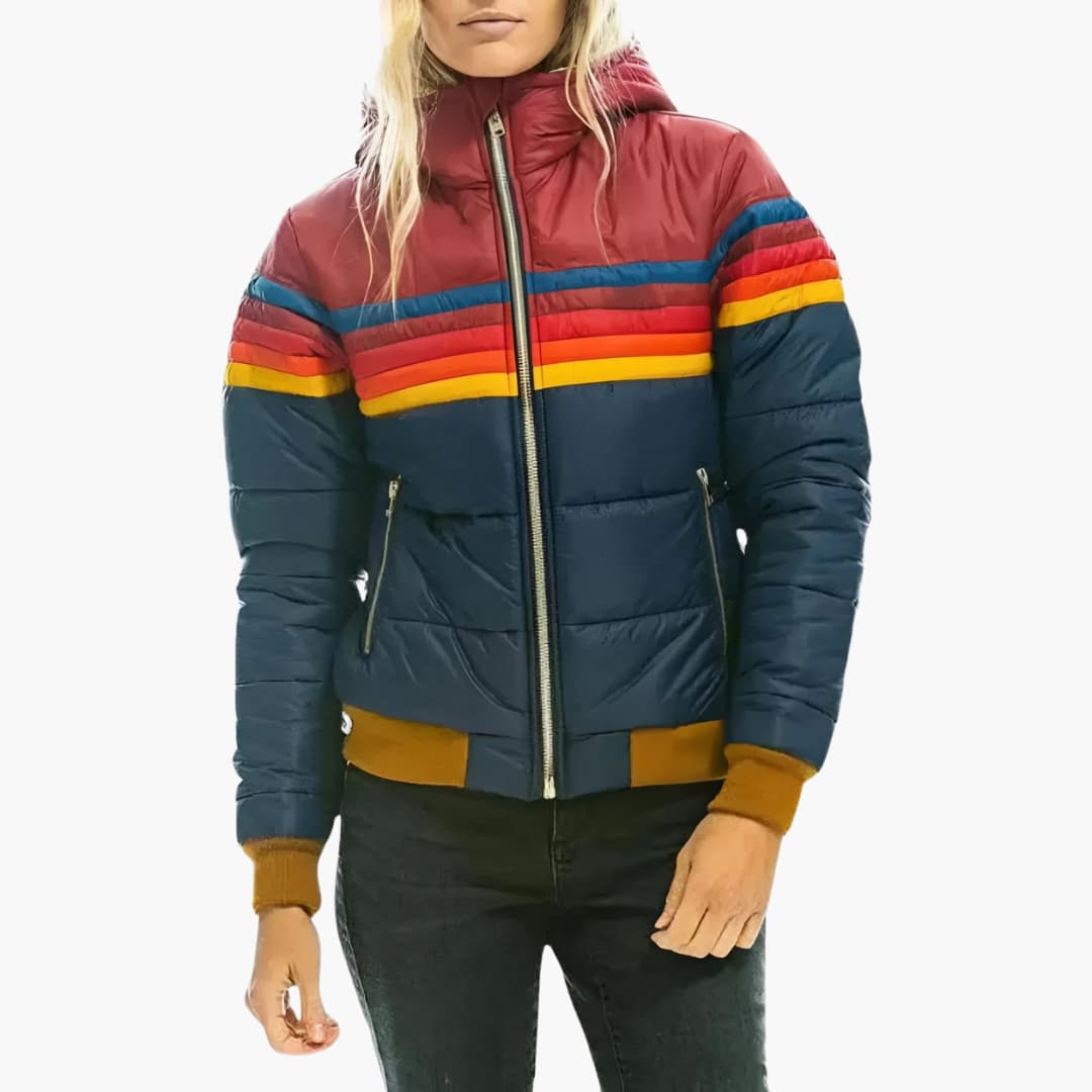 Catherine | Striped Puffer Jacket