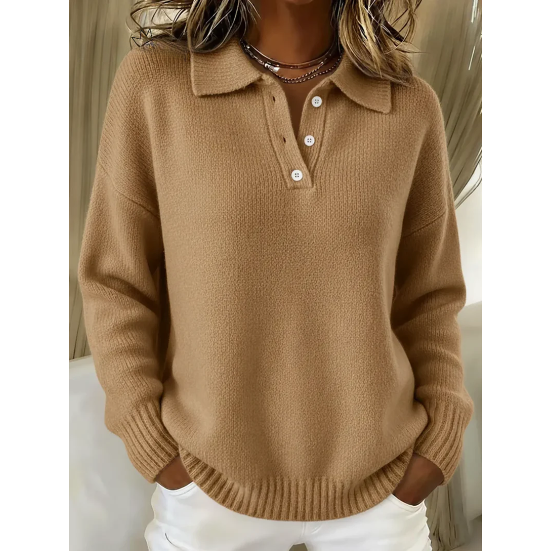 Lyra – Soft Polo Sweater