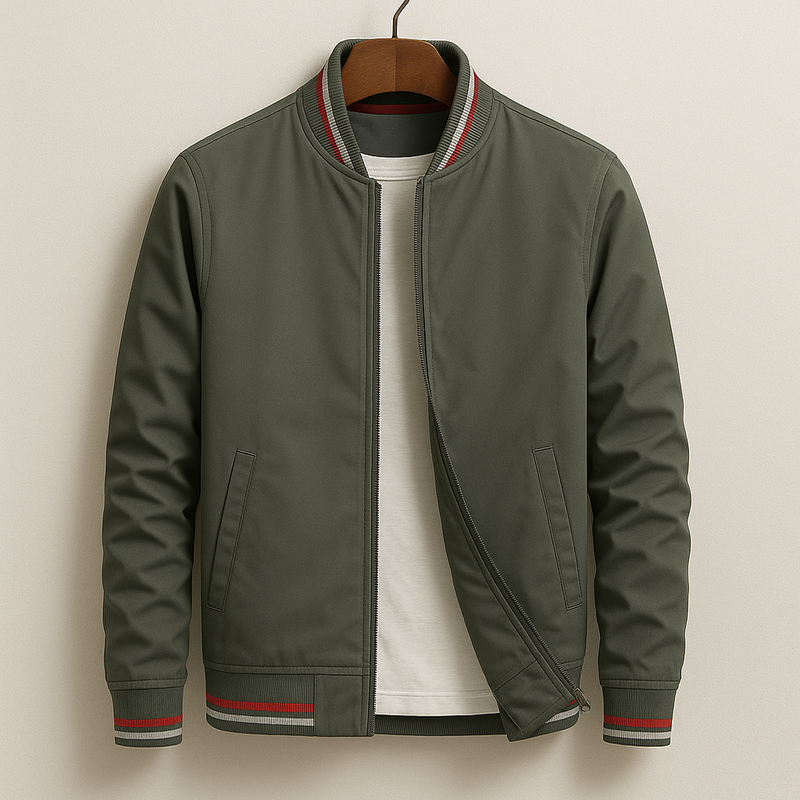 Elliot – Striped Bomber Jacket for Effortless Everyday Style