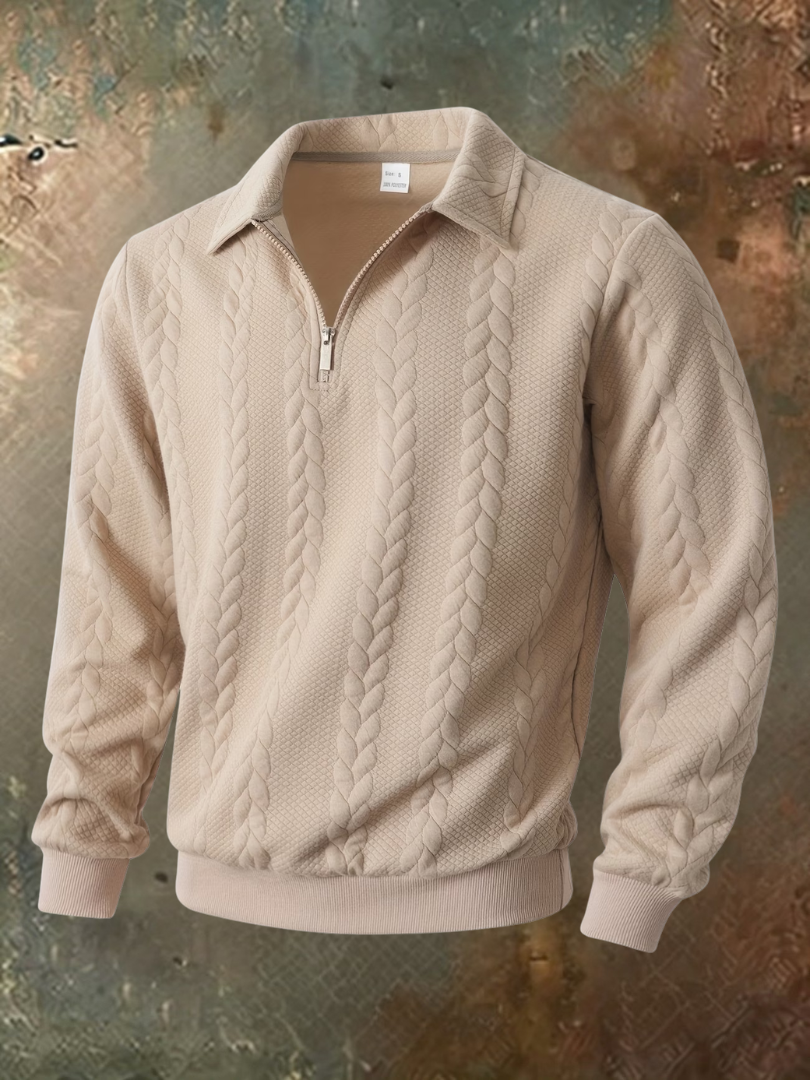 Craig – Cable Knit Half-Zip Sweater