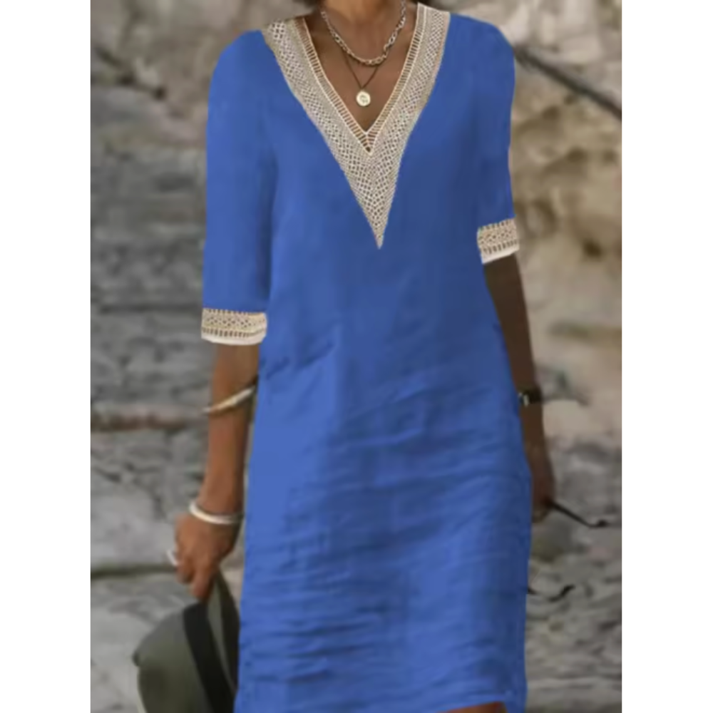 Zania – White Lace Dress with Elegant Fit