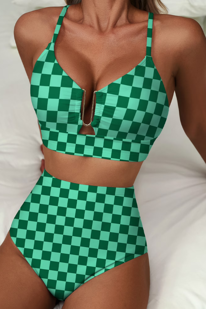 Margie - Floral High Waist Tummy Control Bikini Set