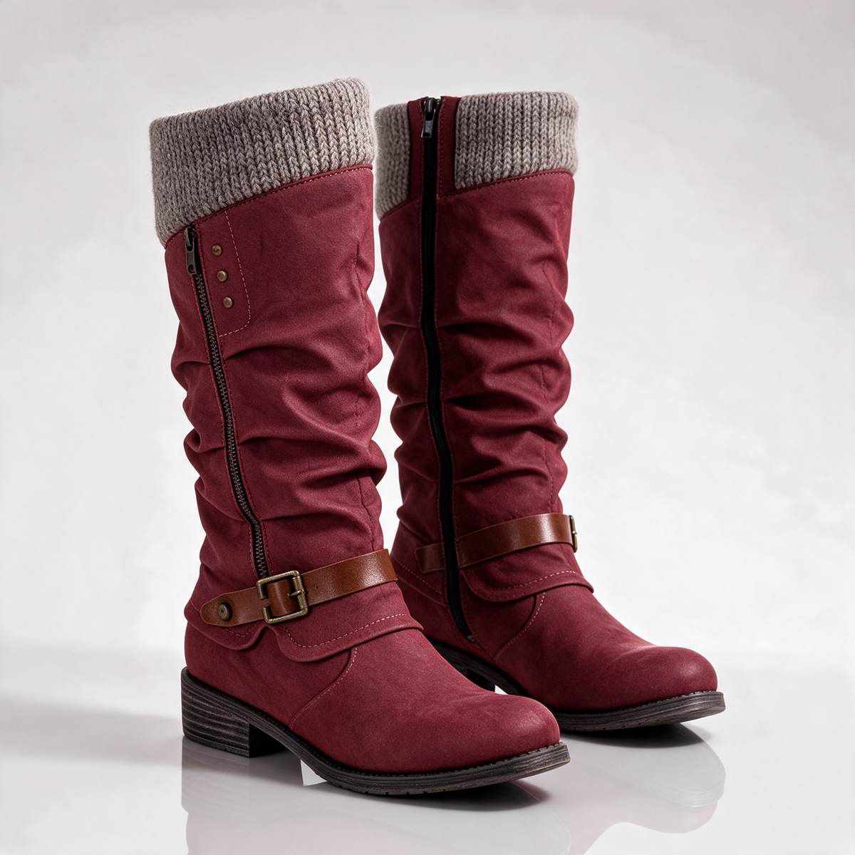 Gianna – Mid-Calf Buckle Boots