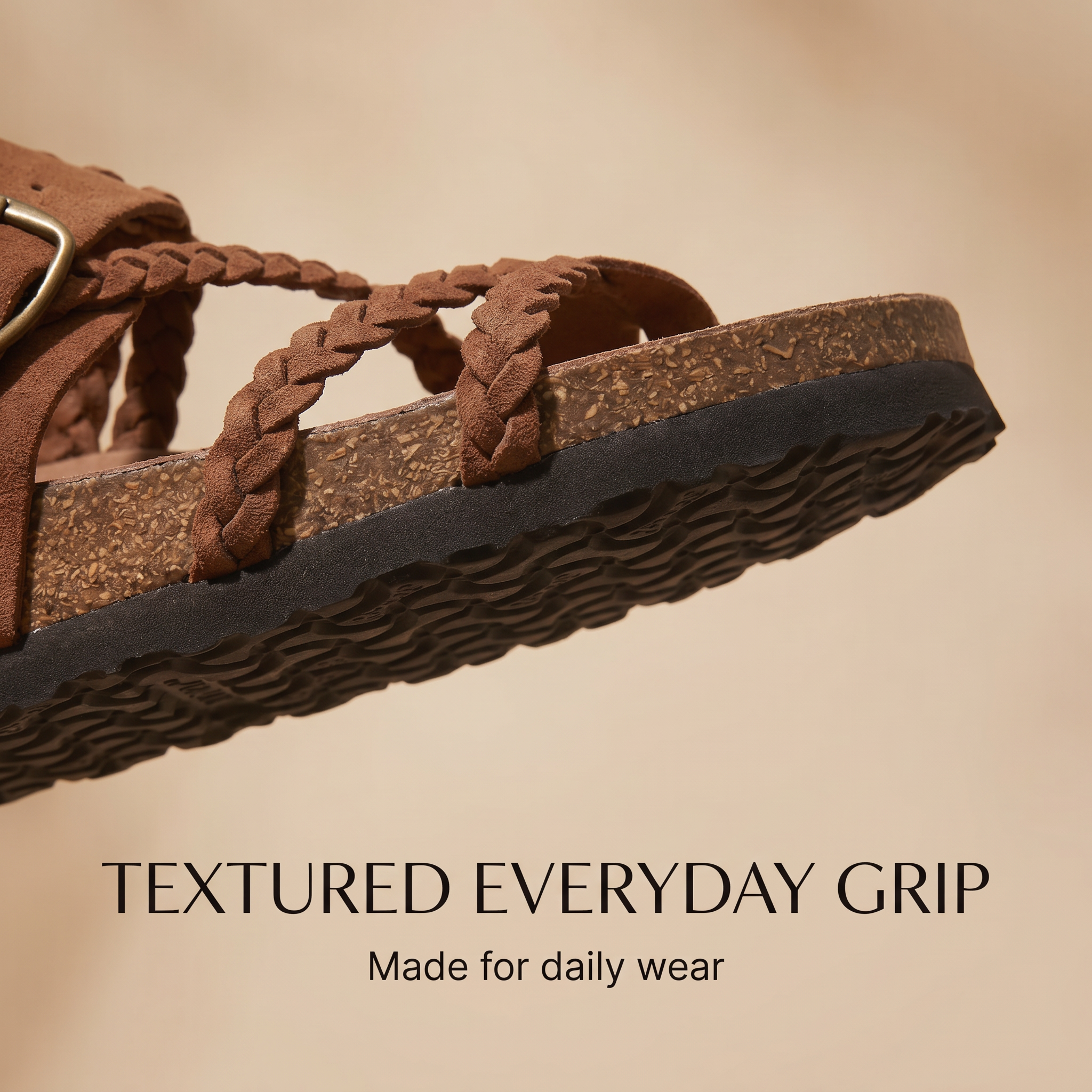 Jocelyn - Braided Cork Sandals