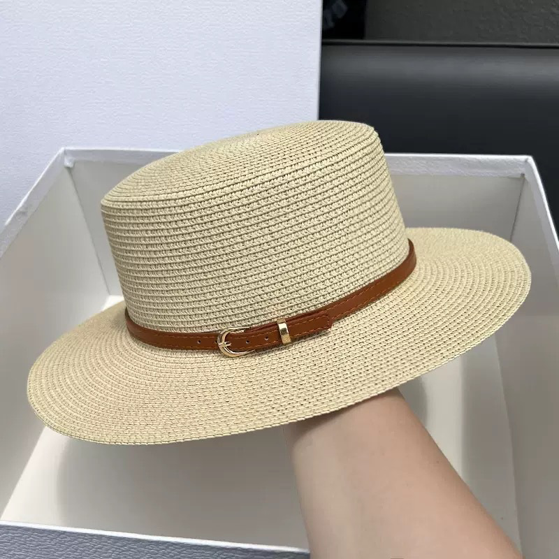 Audrey - Straw Wide Brim Top Hat