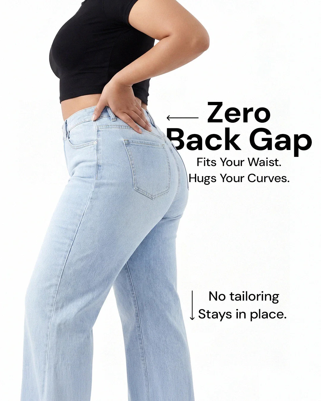 Remerie - Mid Rise BBL Wide Leg Jeans