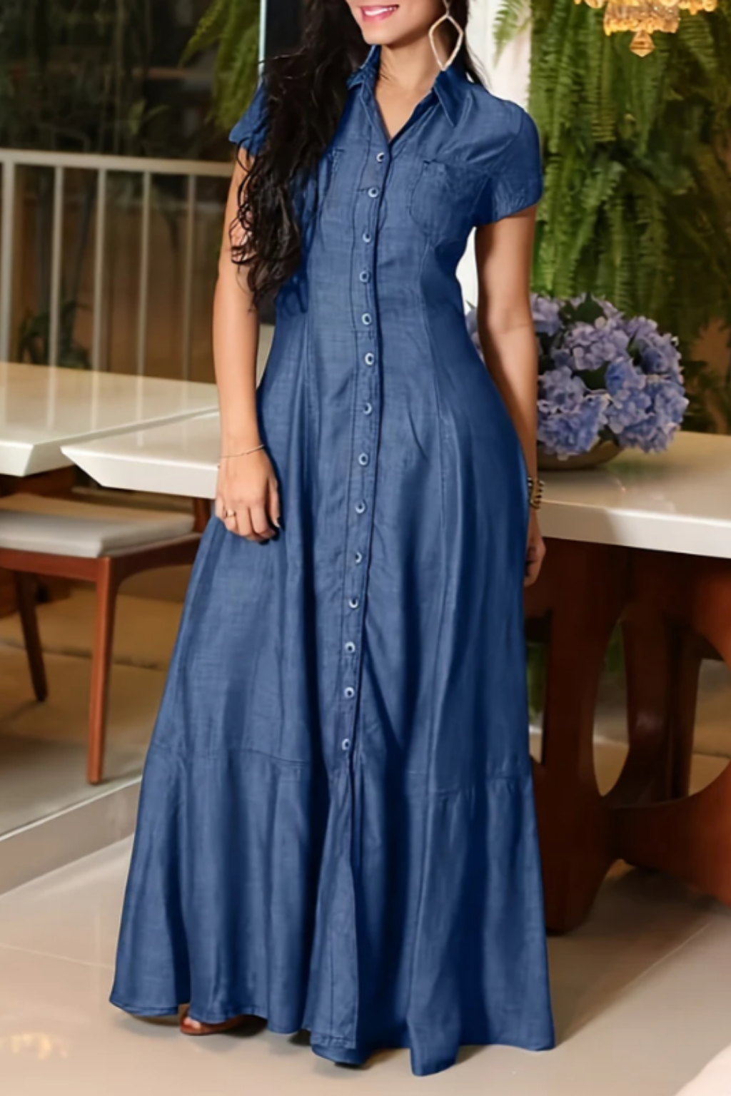 Kara - Long Denim Dress