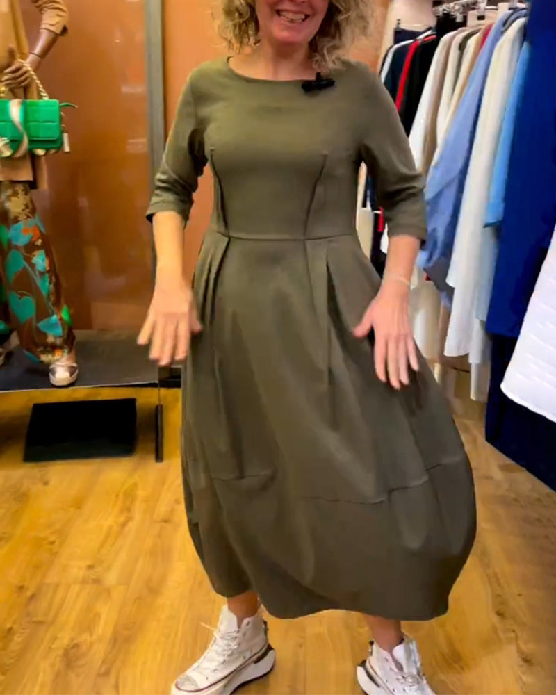 Carissa - Elegant Round Neck Dress