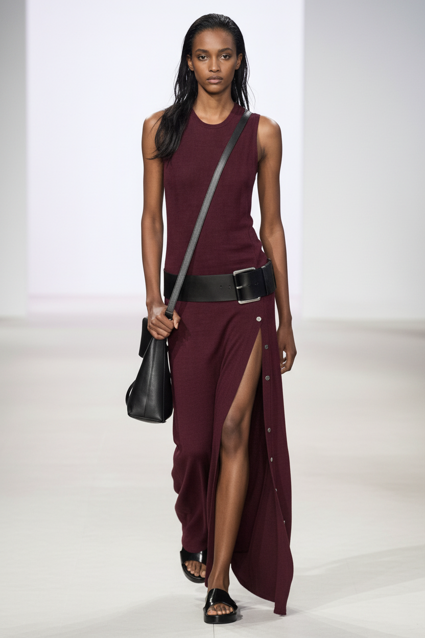 Alessia - Stretch Viscose Maxi Dress