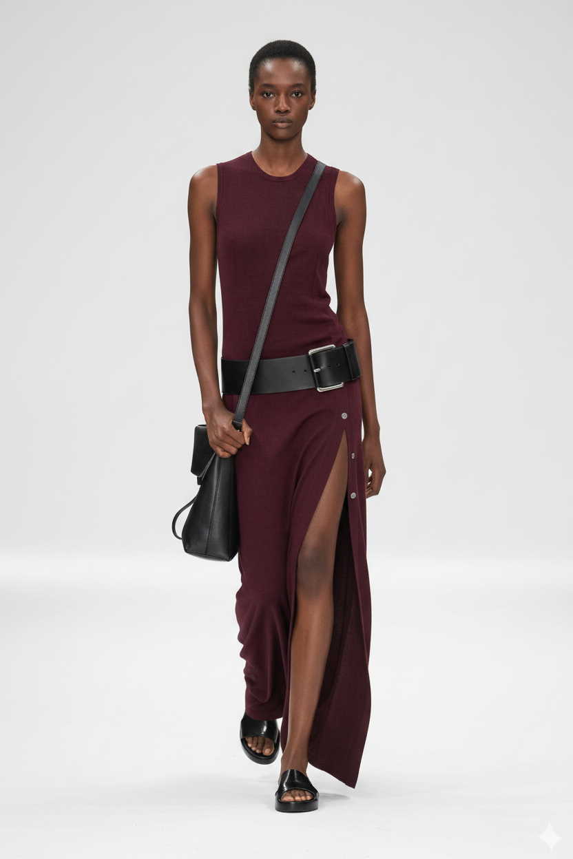 Alessia - Stretch Viscose Maxi Dress