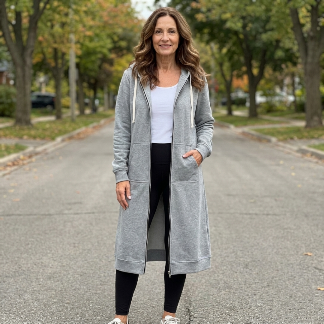 Madelyn - Relaxed Zip-Up Longline Cardigan