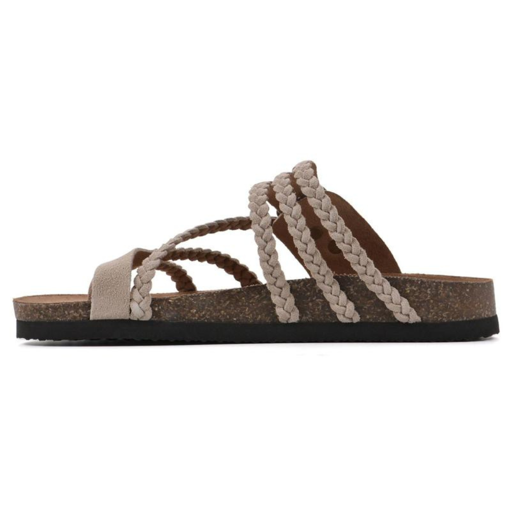 Jocelyn - Braided Cork Sandals