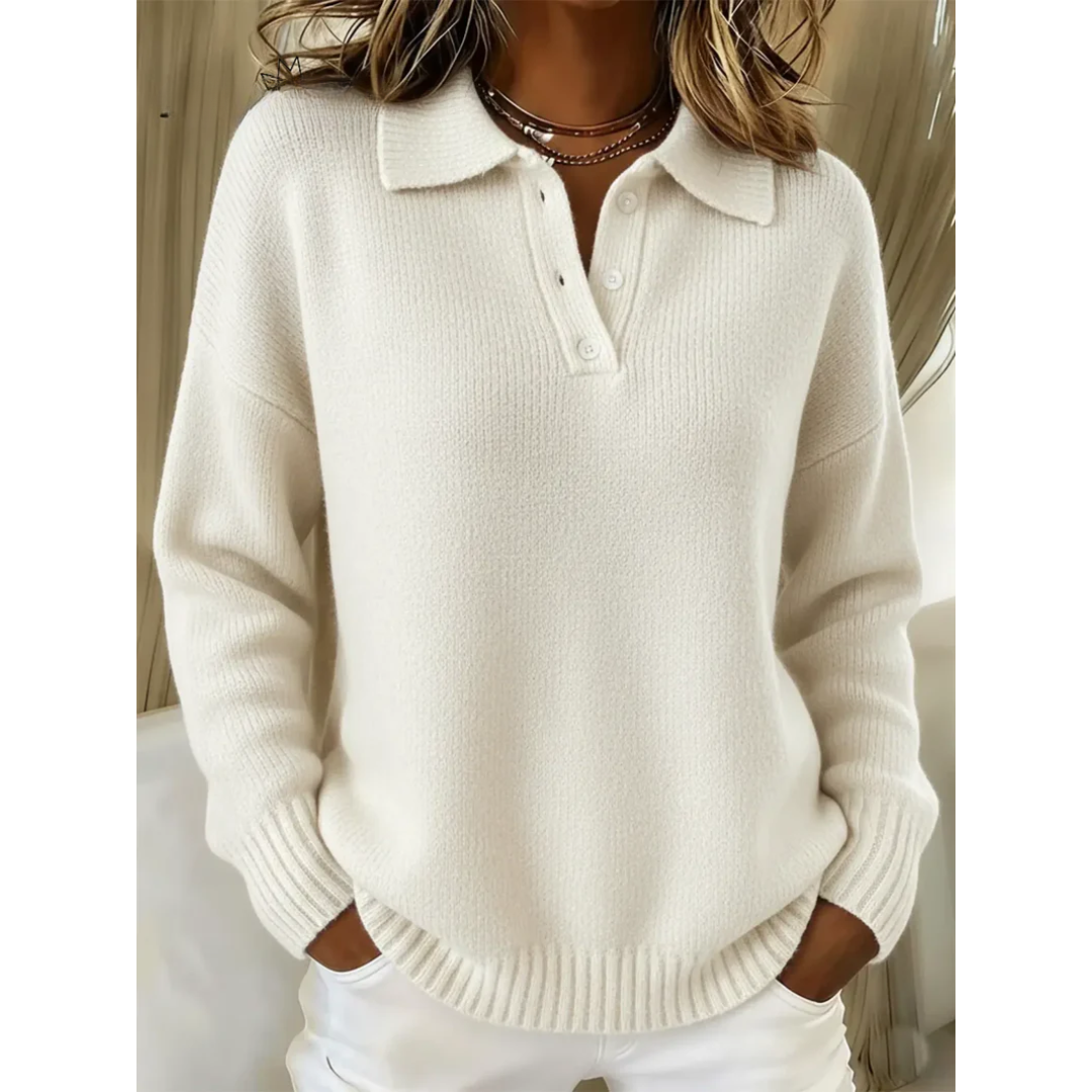Lyra – Soft Polo Sweater