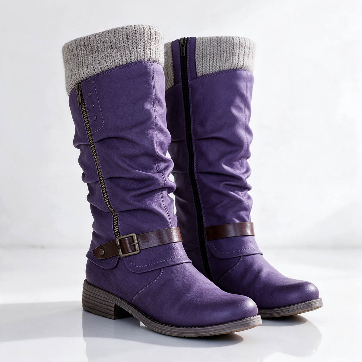 Gianna – Mid-Calf Buckle Boots