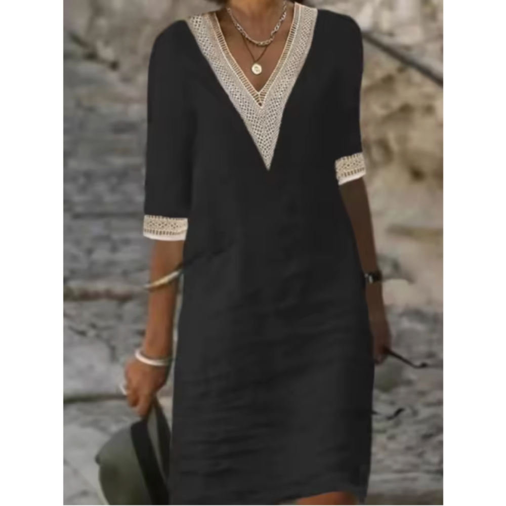 Zania – White Lace Dress with Elegant Fit