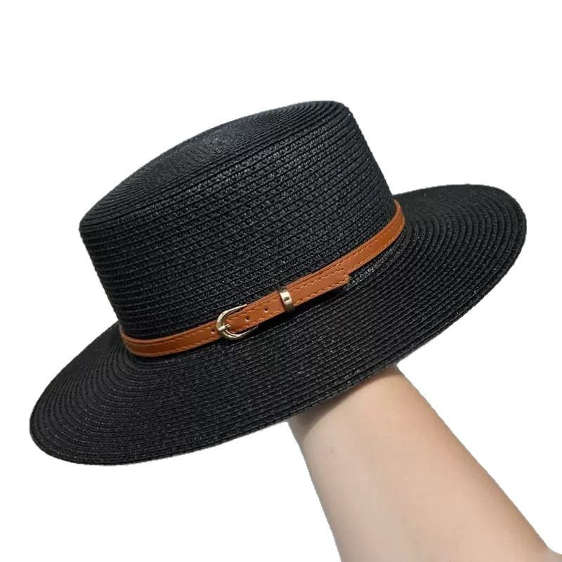 Audrey - Straw Wide Brim Top Hat