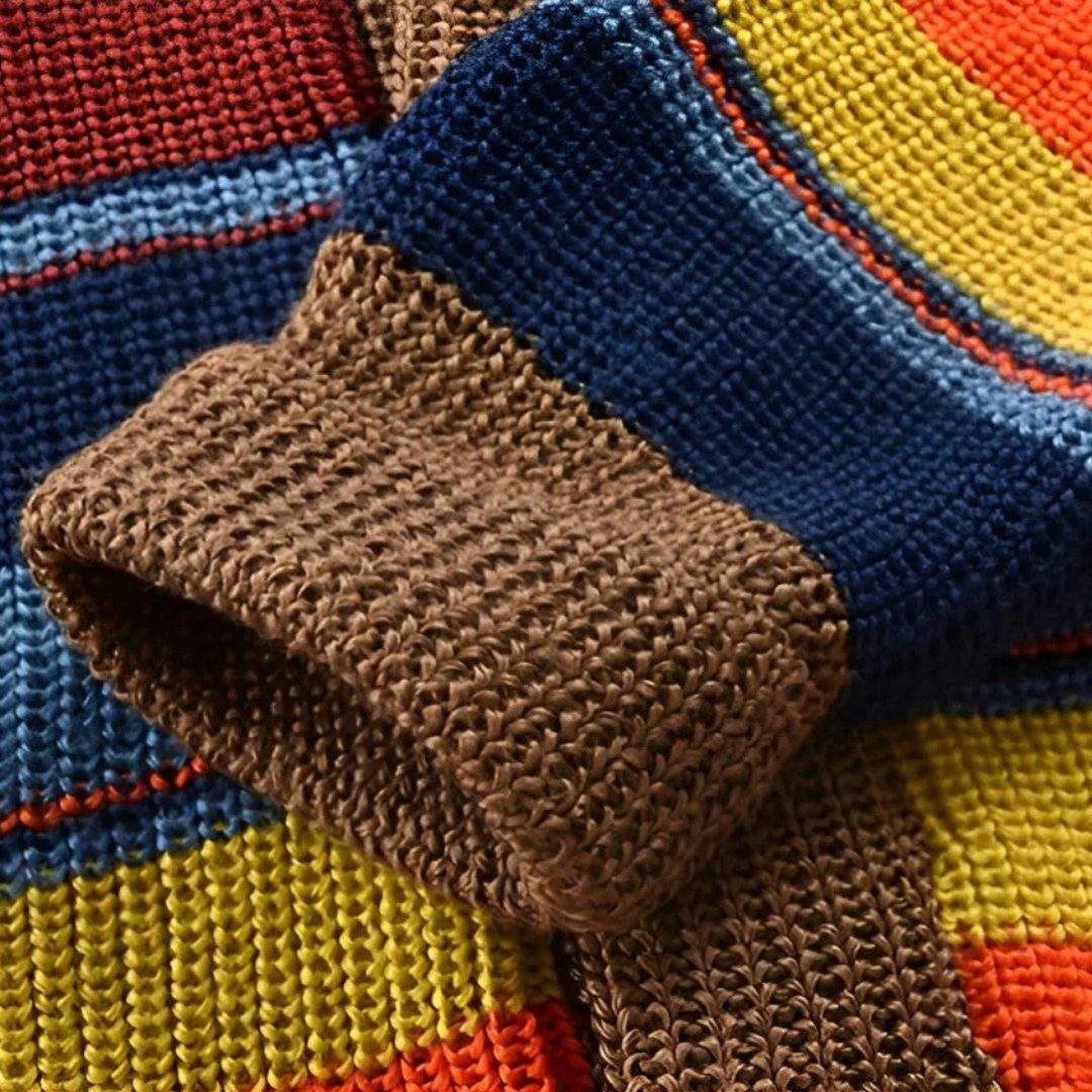 Ejay – Retro Bold Striped Cardigan