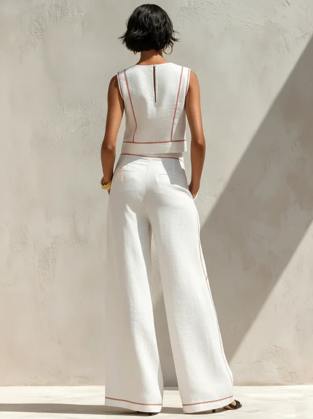 Xera - Sleeveless Top and Wide Leg Set