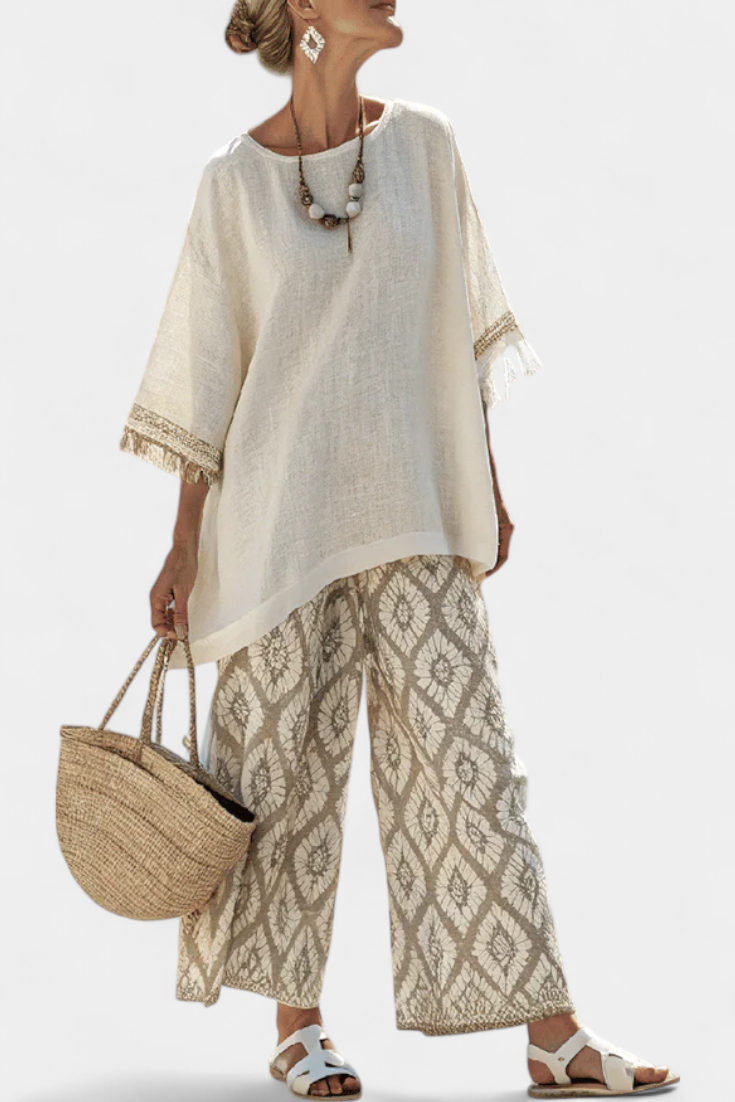 Hana – Sophisticated Top and Casual Pants