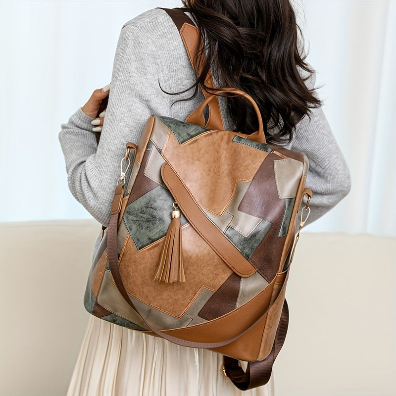 Reagan - Anti-Theft Plaid Backpack