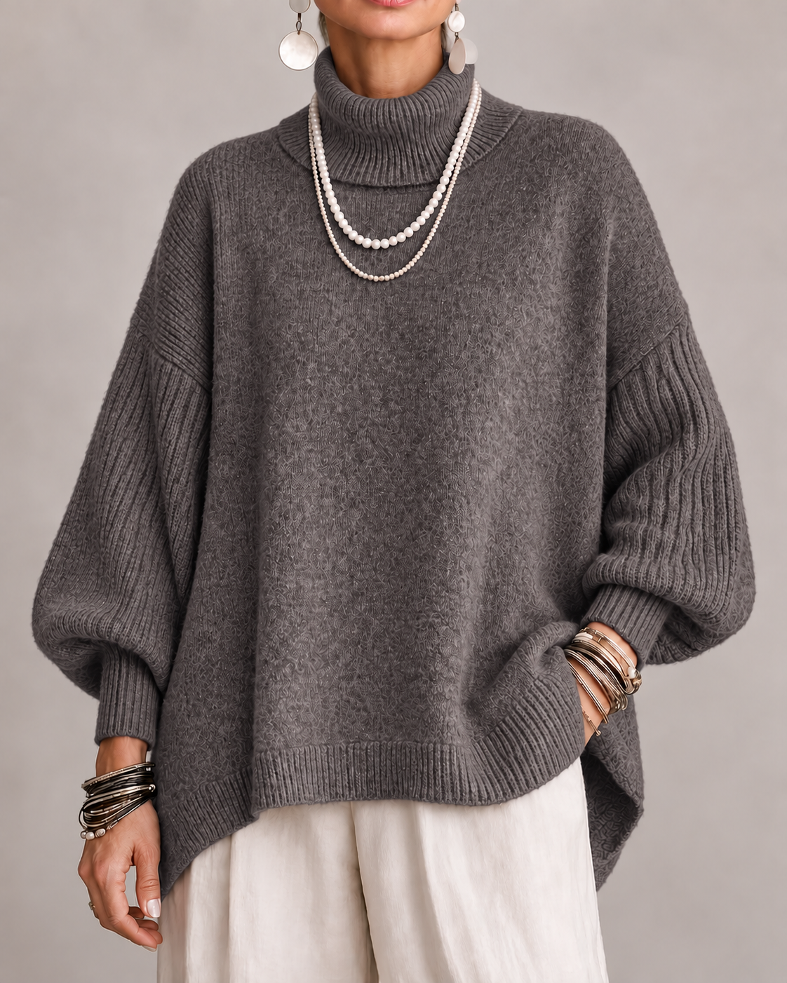 Lettie – Elegant Oversized Turtleneck Sweater