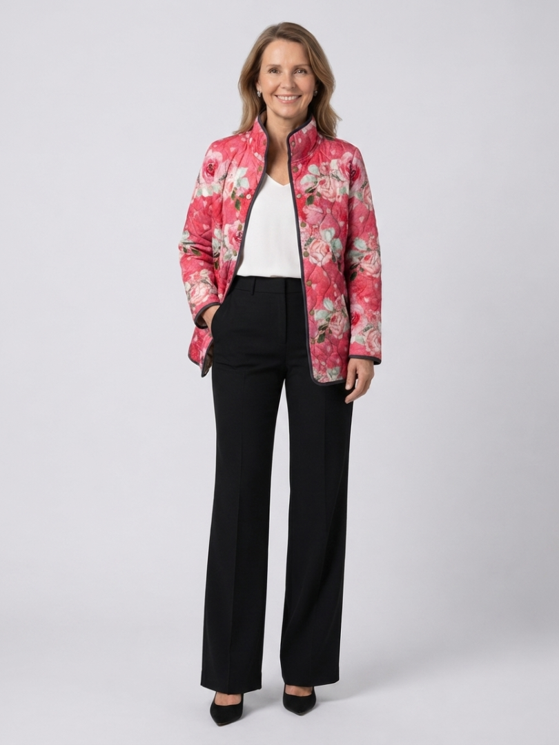 Daphne – Quilted Dusty Rose Jacket