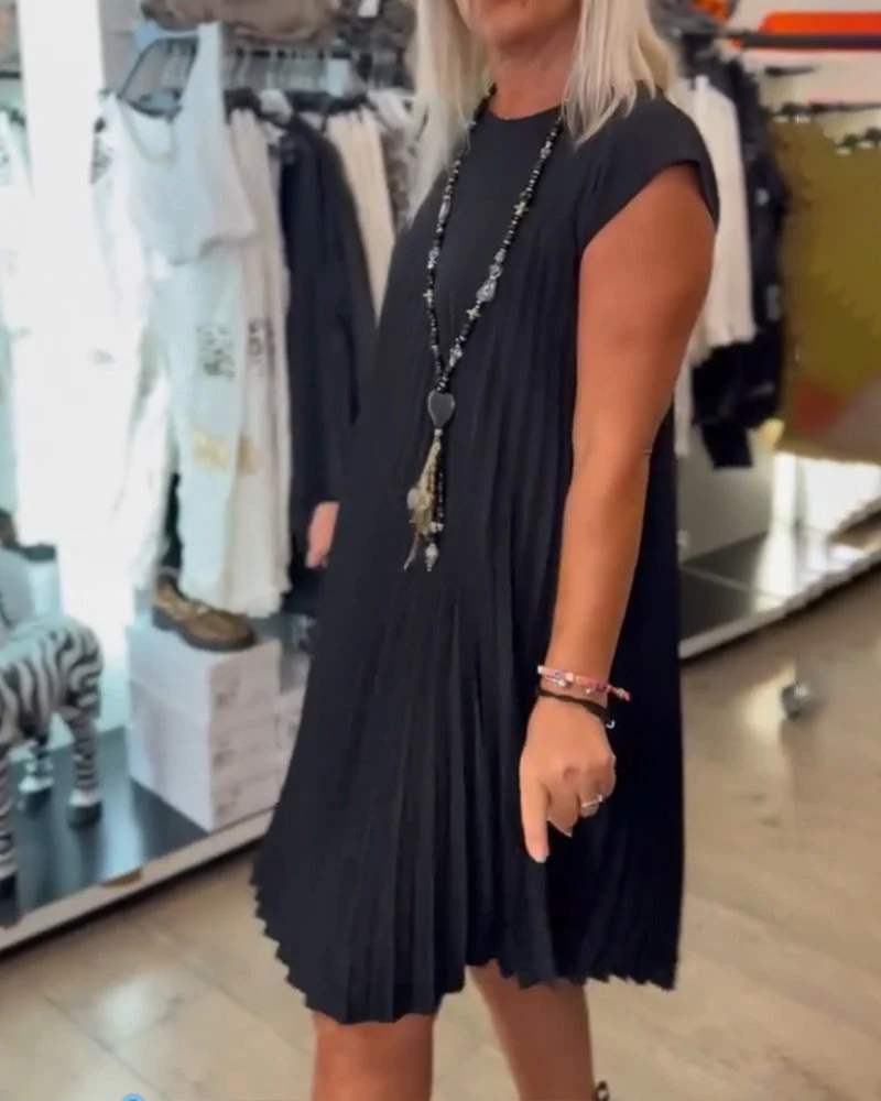 Lily - Trendy Pleated Dress for Effortless Summer Style