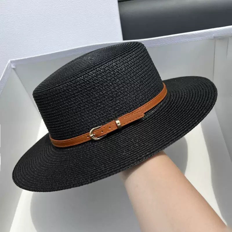 Audrey - Straw Wide Brim Top Hat
