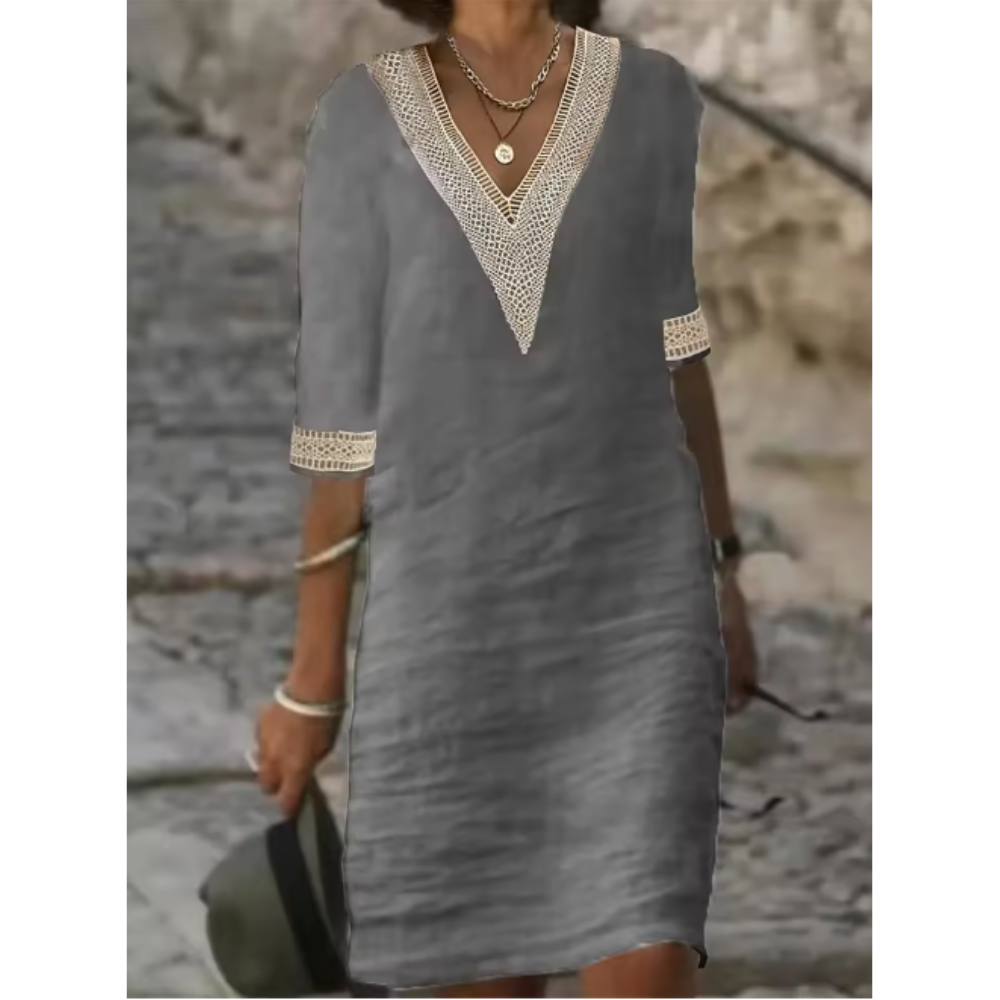 Zania – White Lace Dress with Elegant Fit