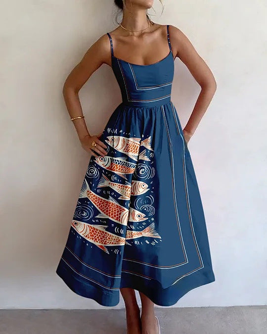 Bea - Ocean Tide Midi Dress