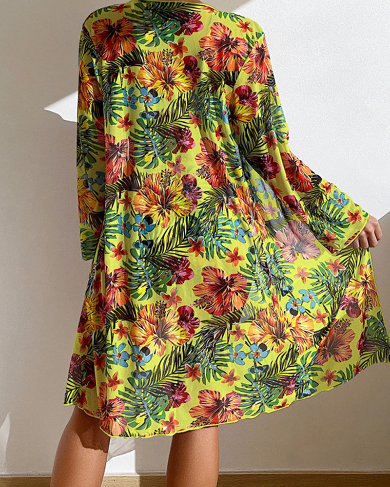 Paula - Floral Skirt Bikini Set