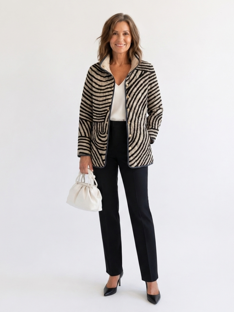 Noelle – Quilted Hand-Drawn Circle Jacket