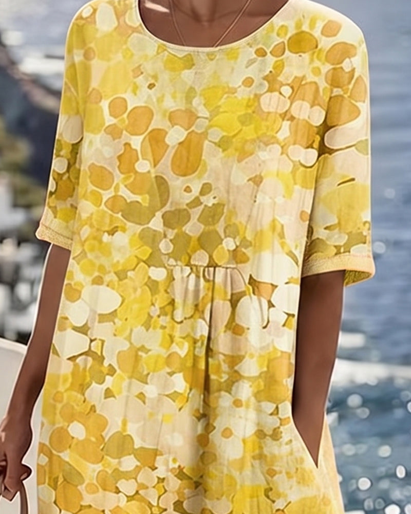 Freya - Printed Flowy Midi Dress