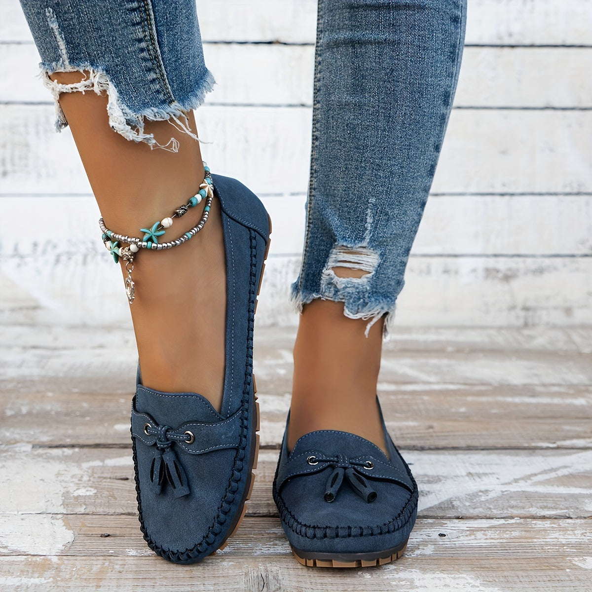 Jade – Classic Loafers with Tassel Detail